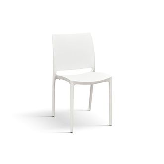 Konte Design Lote de 2 sillas de polipropileno blanco