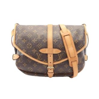 Louis Vuitton Pre-owned Cross Body Bags, female, Brown, Size: ONE SIZE Pre-owned Saumur Monogram Shoulder Bag