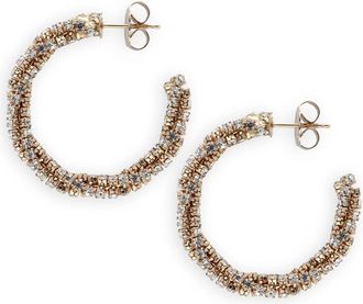 Lott. Gioielli Lott. Gioielli, Accessoires, Dames, Geel, ONE Size, Gedraaide Tennis Creole Oorbellen