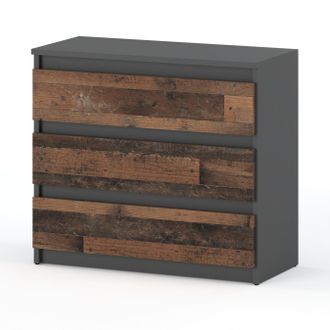 OEM C&oacute;moda Vintage Gris De 80 Cm, Mueble Para Tv, Mueble Para Sala De Estar Y Dormitorio