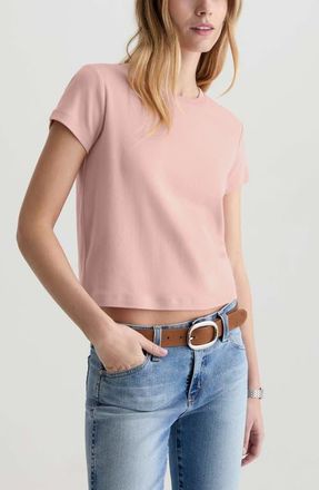 AG - Adriano Goldschmied Sadie Crop T-Shirt in Sparkling Rose at Nordstrom, Size X-Small