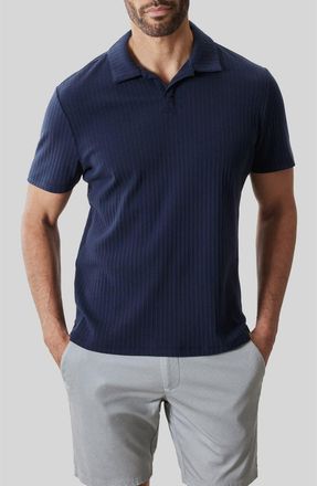 Robert Barakett Luca Johnny Collar Polo in Navy at Nordstrom, Size Xx-Large