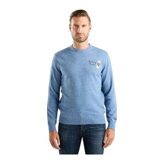 MC2 Saint Barth Truien & Vesten, Heren, Blauw, L, Wol, Ghosting Champ 33 Sweater