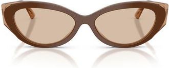 Jimmy Choo London 54mm Cat Eye Sunglasses in Brown/Tan /Light Brown at Nordstrom