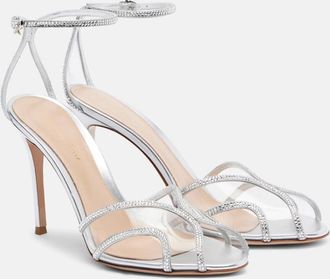 Gianvito Rossi Sandali Isabel 95 in suede e PVC