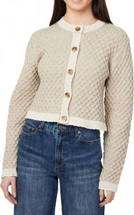 Habitual Long Sleeve Sweater Cardigan In Oatmeal Heather
