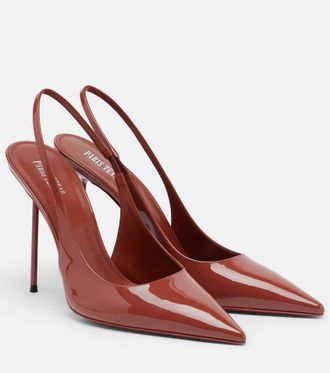 PARIS TEXAS Lidia patent leather slingback pumps