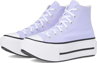Converse Chuck Taylor All Star Lift Double Stack Lace-up Boots Violet Heat/Egret/Black : Mens 8.5 - Womens 10.5 Medium, Canvas