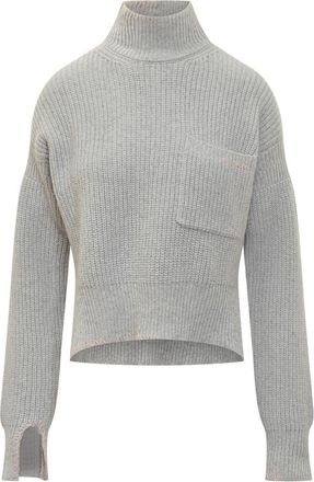 Marni Grey Knitted Turtle Neck Sweater