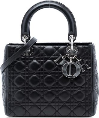 Dior Pre-owned Dior Medium Lambskin Cannage Lady Dior Ladies 07-MA-0077