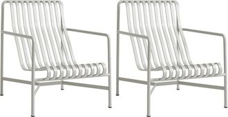 HAY Palissade Lounge Chair High, hellgrau (2er-Set)