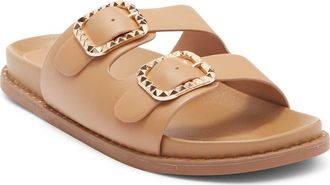 Top Moda Sailor Double Strap Slide Sandal in Camel at Nordstrom Rack, Size 5.5