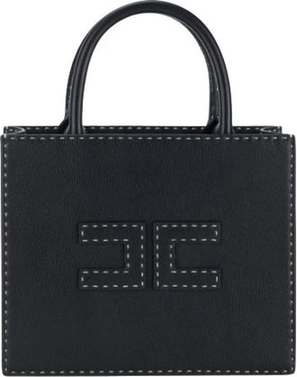 Elisabetta Franchi Kleine Tote Bag - Dames - Handtassen - Zwart - ONE Size - Leer - Tassen