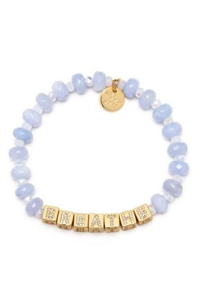 Little Words Project Bolder Breathe Bracelet in Lavender Muse at Nordstrom, Size Small