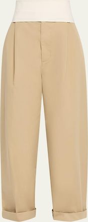 Darkpark Wendy Elastic Waist Wide-Leg Trousers