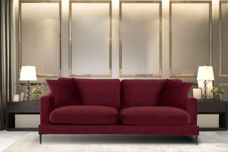 HOME AFFAIRE 3-Sitzer »Cozy elegantes Designsofa, Masse B/T/H: 211/97/80 cm« mit losen Kissen und Metallbeinen