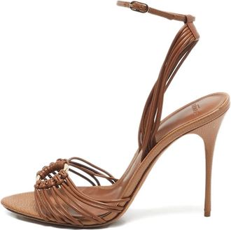 Alexandre Birman Sandali con tacco e cinturino alla caviglia - Marrone