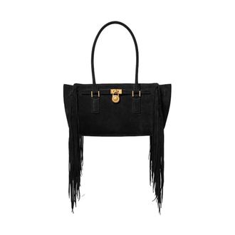 Michael Kors Shopping Bags, female, Black, ONE SIZE, Bohemian Hamilton Moderne Satchel Bag