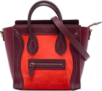 Celine Pre-owned Celine Nano Tricolor Nubuck and Calfskin Luggage Tote Ladies MCT2W8E2Y3CXPCWJ
