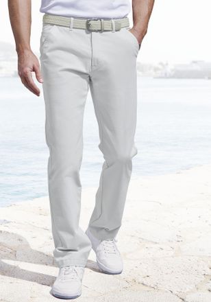 John Devin Chinohose JOHN DEVIN regular-fit, Herren, Gr. 33, L&auml;nge 30, grau (hellgrau), Web, Obermaterial: 98% Baumwolle, 2% Elasthan, unifarben, regular fit lan