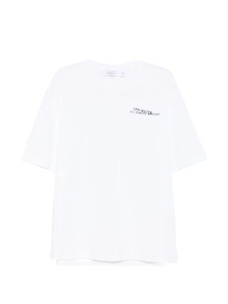 Off-white White Crew Neck Graphic T-Shirt