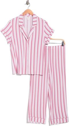 Nordstrom Rack Tranquility Cropped Pajamas in Pink Leisure Stripe at Nordstrom Rack, Size X-Large