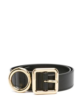 Jacquemus Black Circle And Square Buckle Belt
