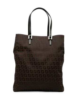 Fendi 2000-2010 Zucchino canvas shopper - Bruin