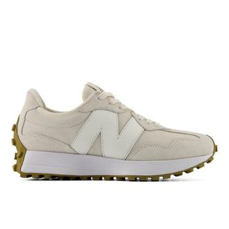 New Balance Donna 327 in Beige/Bianco, Pelle, Taglia 36.5