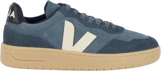 Veja V-90 Suede - Heren - Sneakers - Blauw - 44 EU - Katoen - Schoenen