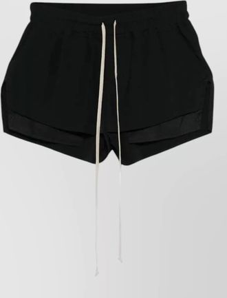 Rick Owens cotton drawstring short shorts