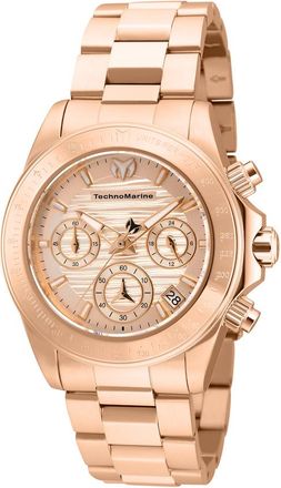 Technomarine Manta Chronograph Quartz Rose Dial Ladies Watch TM-219017