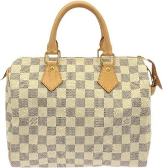 Louis Vuitton Pre-owned Damier Azur Boston Bag - Dames - Vintage Handtas - Beige - ONE Size - Vintage