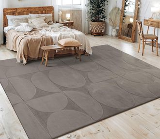 Paco Home Paco Home - Alfombra Salon De Habitacion Pelo Corto Motivo Nordica Boho Dibujo Geometrico 160x220 Cm, Gris 6