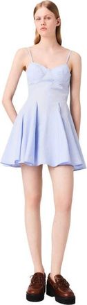 Maje Mini cotton babydoll dress in Light Blue at Nordstrom, Size 34 Eu