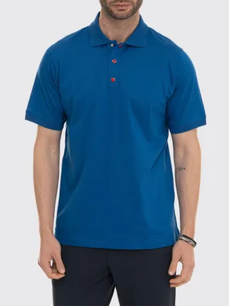 Kiton Polo a maniche corte in 100% cotone con colletto classico