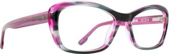 Spy Ladies Pink Rectangular Eyeglass Frames MONAFUCHSIASUNSET52