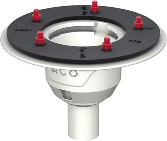 Aco Aco Bodenablauf Passavant Dn50 90 Grad/1,0l/s/pressfl./ohne Ws/epoxiert, 5151.60.20
