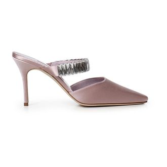 Manolo Blahnik Schoenen, Dames, Roze, 40 EU, Leer, Heeled Mules
