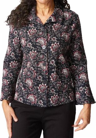 Habitat Batik Floral Founce Jacket In Black