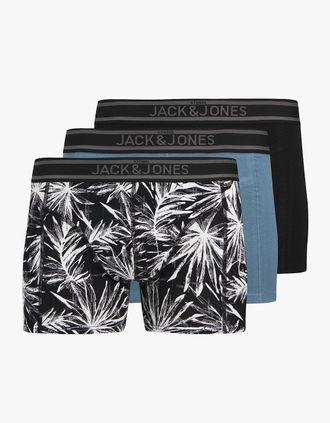 Jack & Jones Mens Jack & Jones JACRICHARD 3 Pack Mens Trunks Black - Size: 32/33/32