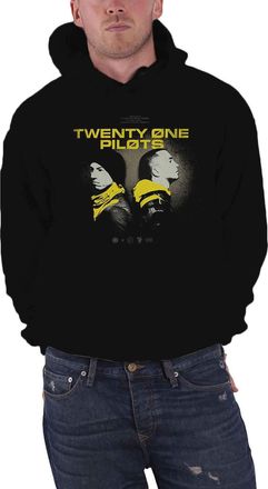 Twenty One Pilots Hoodie Back to Back Band Logo Official Mens Black Pullover XL