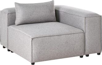 Beliani Beliani - Modern Minimalist Corner 1-Seat Sofa Module Fabric Upholstery Grey Brande