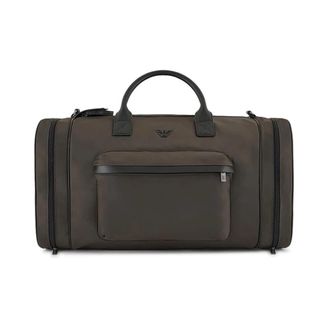 Emporio Armani ASV Weekendtas - Heren - Weekendtassen - Groen - ONE Size - Leer - Tassen