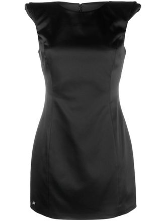 Philipp Plein Iconic Plein satin-finish dress - Black