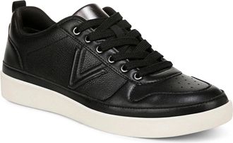 Vionic Womens Vionic Elise Sneakers Wide Black Faux Leather Comfort Shoes HAWK2077