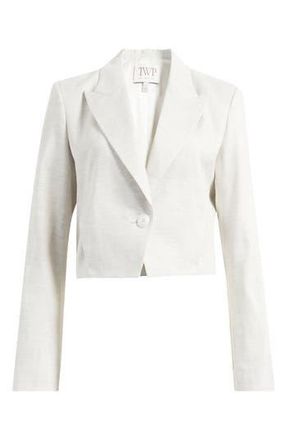 TWP Linen Blend Blazer in Grey/Ivory at Nordstrom Rack, Size Xx-Small
