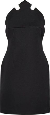 Coperni Mini Crown Dress - Dames - Korte kleedjes - Zwart - S - Polyester - Kleedjes