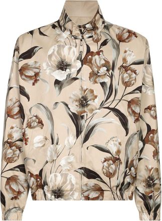Dolce & Gabbana Reversible floral print jacket - men - Cotton - 50 - Neutrals