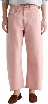 AG - Adriano Goldschmied Hattie Crop High-Rise Barrel Jeans In Sulfur Sparkling Rose